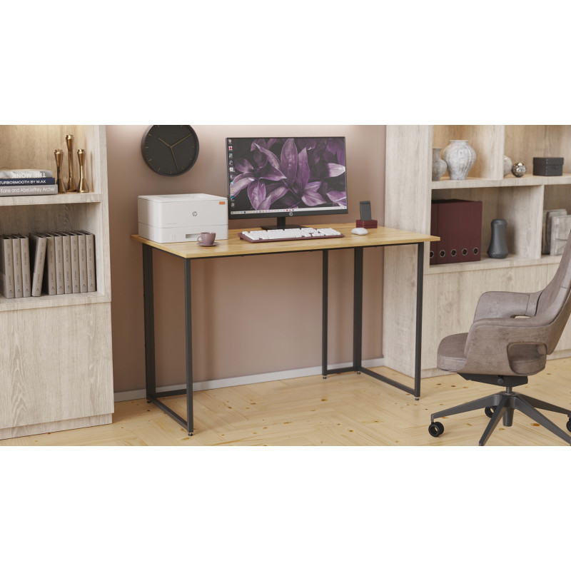 Комп'ютерний стіл Ferrum-decor Ханна 75x140x60 чорний ДСП Дуб Артизан 16мм (FRD-106228)