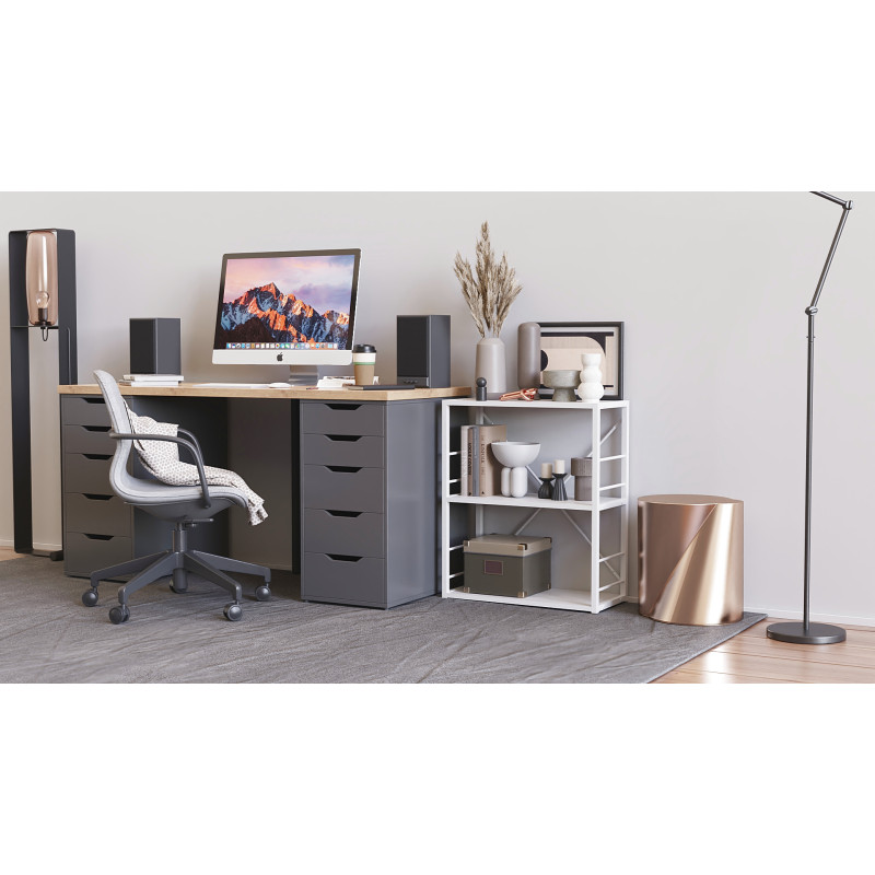 Етажерка 3/60 Ferrum-decor Серії Конект 75x60x28 білий ДСП Біле 16мм (FRD-104260)