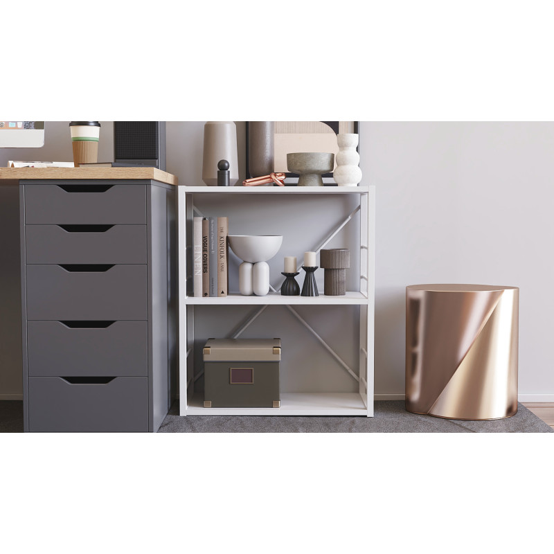Етажерка 3/60 Ferrum-decor Серії Конект 75x60x28 білий ДСП Біле 16мм (FRD-104260)