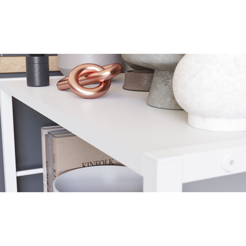 Етажерка 3/60 Ferrum-decor Серії Конект 75x60x28 білий ДСП Біле 16мм (FRD-104260)