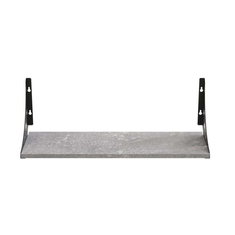 Полиця настінна Ferrum-decor Ханді 2 240x500x240 метал Чорний ДСП Бетон 16 мм (FRD-102560)
