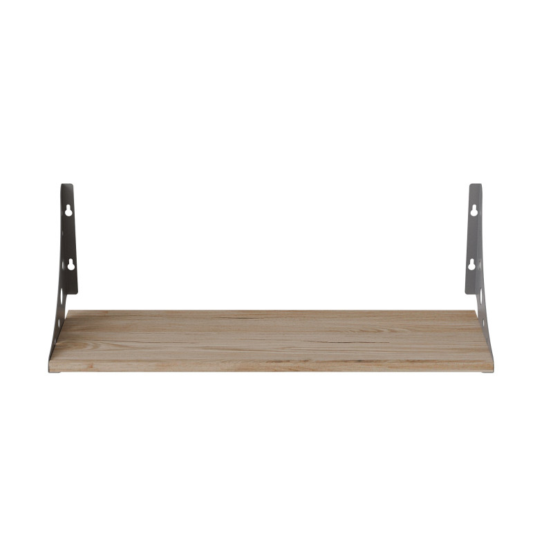 Полиця настінна Ferrum-decor Ханді 2 240x600x240 метал Сірий ДСП Дуб Сан-Марино 16 мм (FRD-102590)
