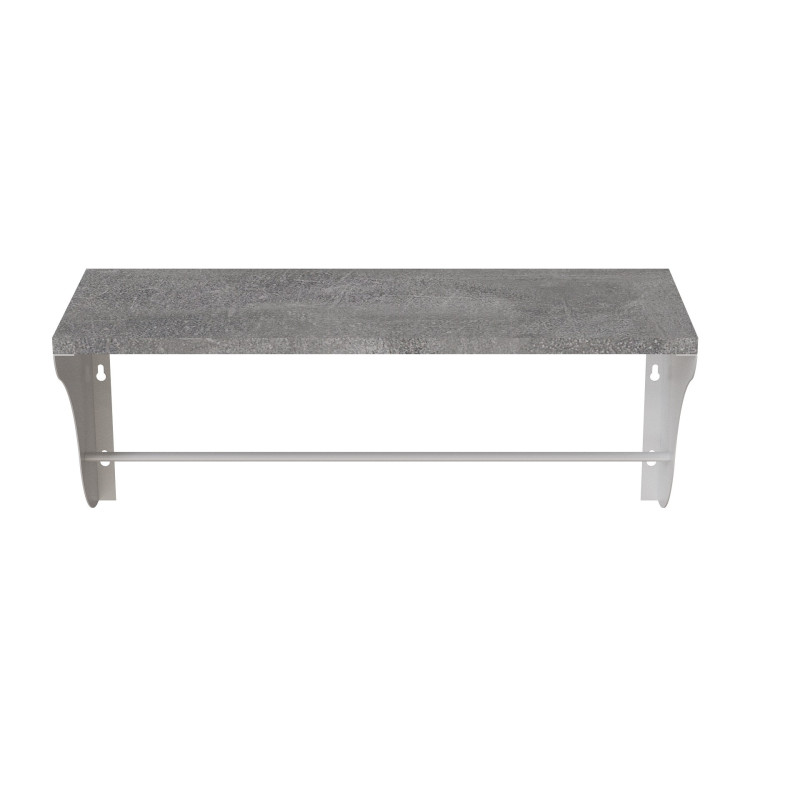 Настінна полиця Ferrum-decor Комфі 260x600x240 метал Білий ДСП Бетон 16 мм (FRD-102750)