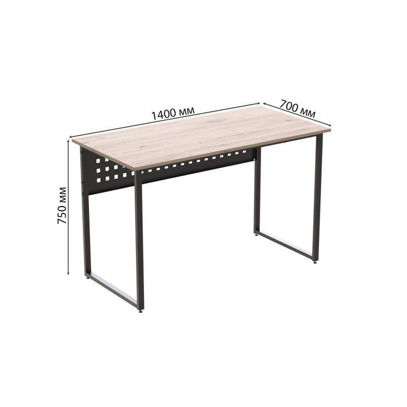 Компьютерный стол Ferrum-decor Майк 75x140x70 черный ДСП Дуб Сан-Марино 16мм (FRD-103900)