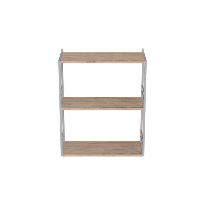 Книжкова полиця універсальна Ferrum-decor Стім 2 74x63x26 білий ДСП Дуб Сан-Марино 16мм (FRD-104110)