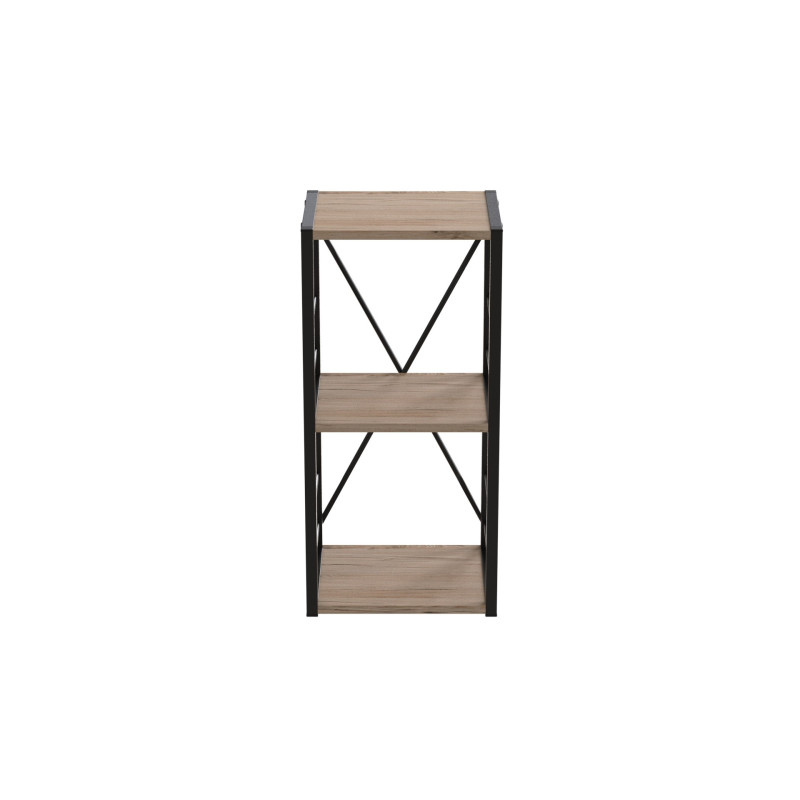 Етажерка 3/34 Ferrum-decor Серії Конект 73x34x28 чорний ДСП Дуб Сан-Марино 16мм (FRD-104290)
