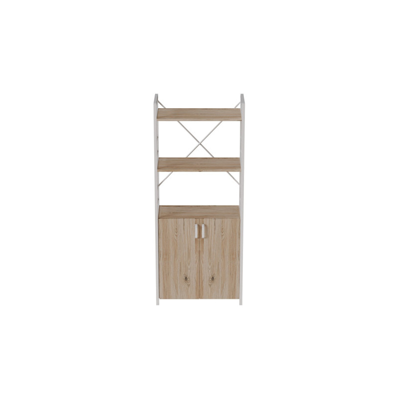 Этажерка 3/60 Ferrum-decor Серии Конект с тумбой 144x60x28 Белый ДСП Сан-Марино (FRD-104450)