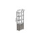 Этажерка 4/60 Ferrum-decor Серии Конект с тумбой 179x60x28 Черный ДСП Бетон (FRD-104490)