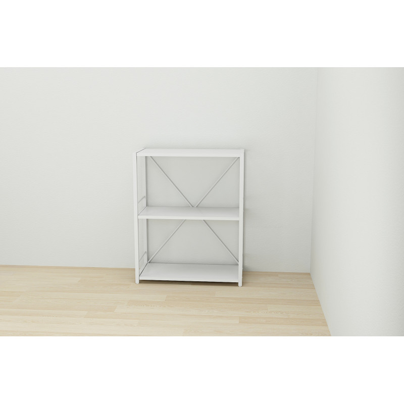 Етажерка 3/60 Ferrum-decor Серії Конект 75x60x28 білий ДСП Біле 16мм (FRD-104260)