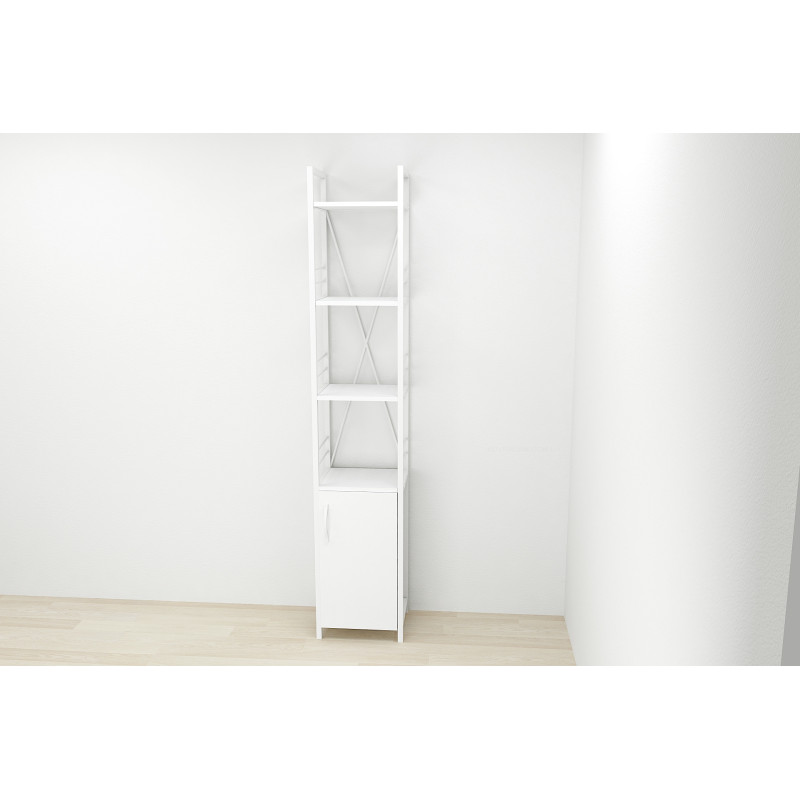 Етажерка 4/34 Ferrum-decor Серії Конект із тумбою 179x34x28 Білий ДСП Біле (FRD-104470)