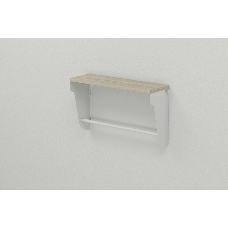Полка настенная Ferrum-decor Свит 300x600x150 металл Белый ДСП Сонома 16 мм (FRD-102810)