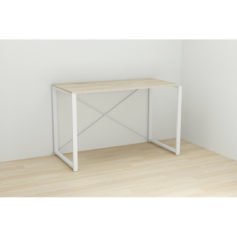Письмовий стіл Ferrum-decor Серії Конект 75x120x600 білий ДСП Дуб Сонома 16мм (FRD-104210)