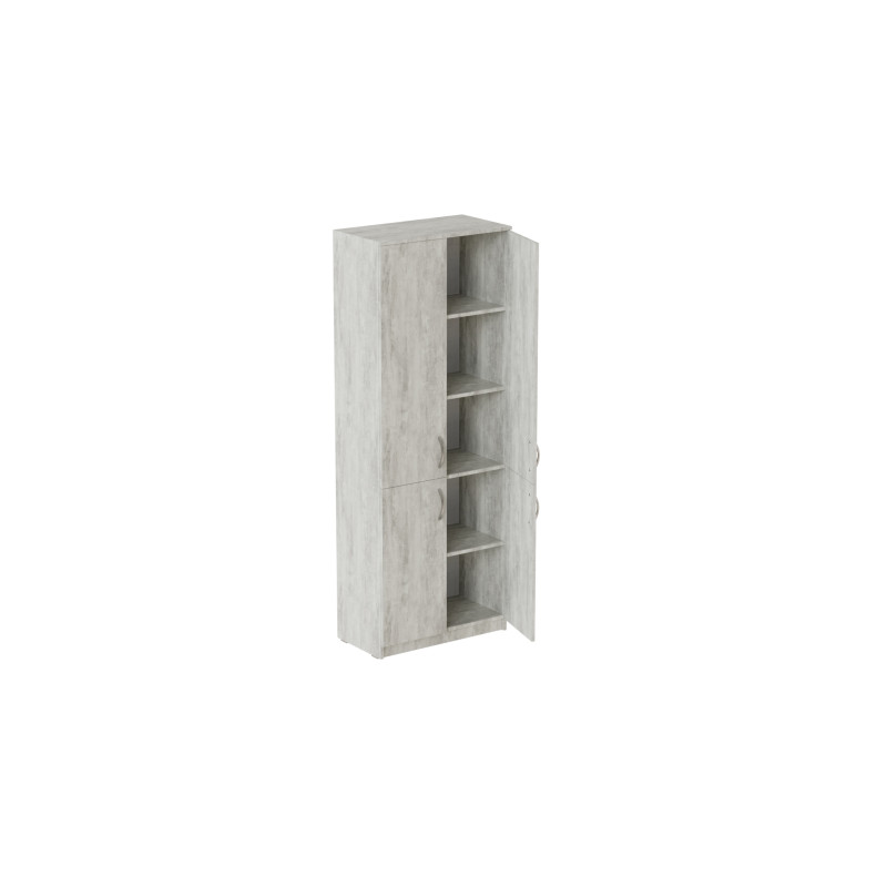 Шкаф Анжело Ferrum-decor 5 полок 4 двери 1900x800x380 ДСП Бетон 16 мм (FRD-105060)