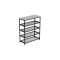 Полиця для взуття Слайм 4 Ferrum-decor 820x630x260 Чорний метал ДСП Біле 16 мм (FRD-105160)