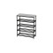 Полиця для взуття Слайм 4 Ferrum-decor 820x630x260 Чорний метал ДСП Біле 16 мм (FRD-105160)