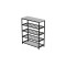 Полиця для взуття Слайм 4 Ferrum-decor 820x630x260 Чорний метал ДСП Біле 16 мм (FRD-105160)