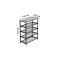 Полиця для взуття Слайм 4 Ferrum-decor 820x630x260 Чорний метал ДСП Біле 16 мм (FRD-105160)