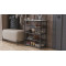 Полиця для взуття Слайм 4 Ferrum-decor 820x630x260 Чорний метал ДСП Біле 16 мм (FRD-105160)