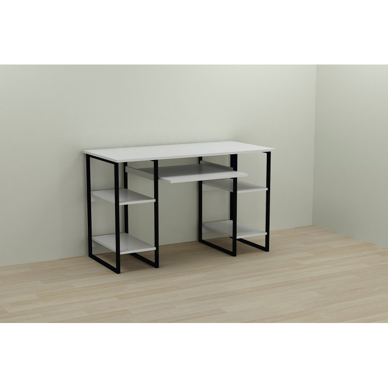 Письменный стол Ferrum-decor Тим 75x120x60 черный ДСП Белое 16мм (FRD-103950)