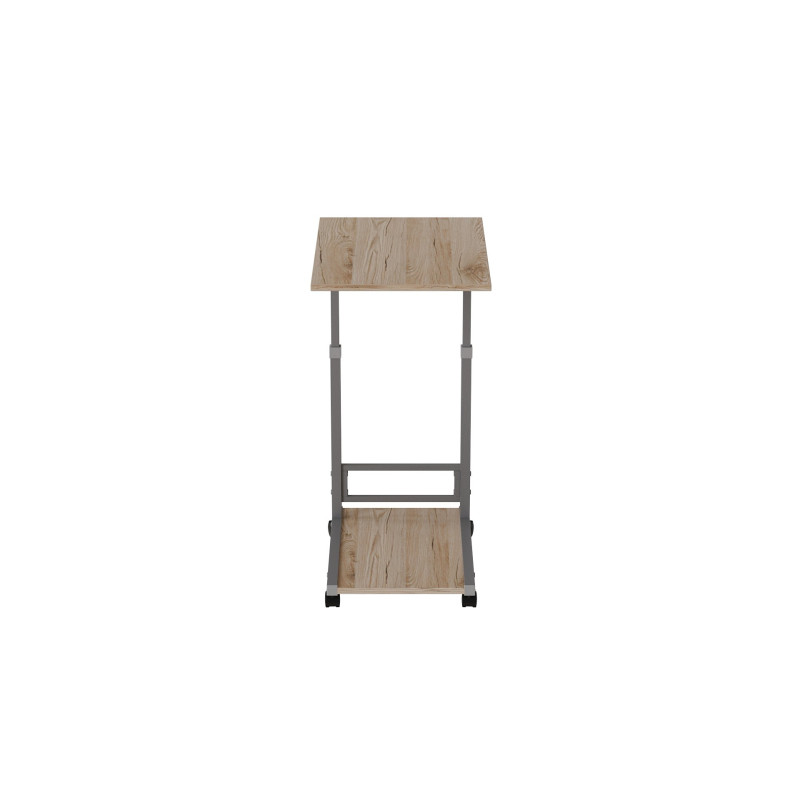 Стол приставной Ferrum-decor Френу 62x40x60 металл Серый ДСП Дуб Сан-Марино 16мм (FRD-102520)