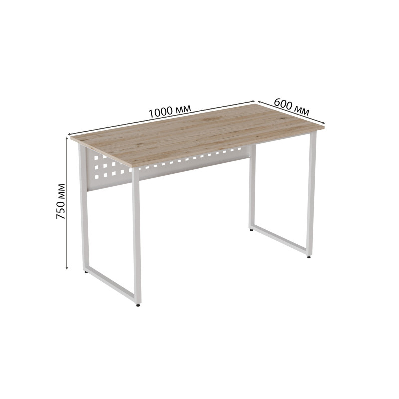 Компьютерный стол Ferrum-decor Майк 75x100x60 белый ДСП Дуб Сан-Марино 16мм (FRD-101300)