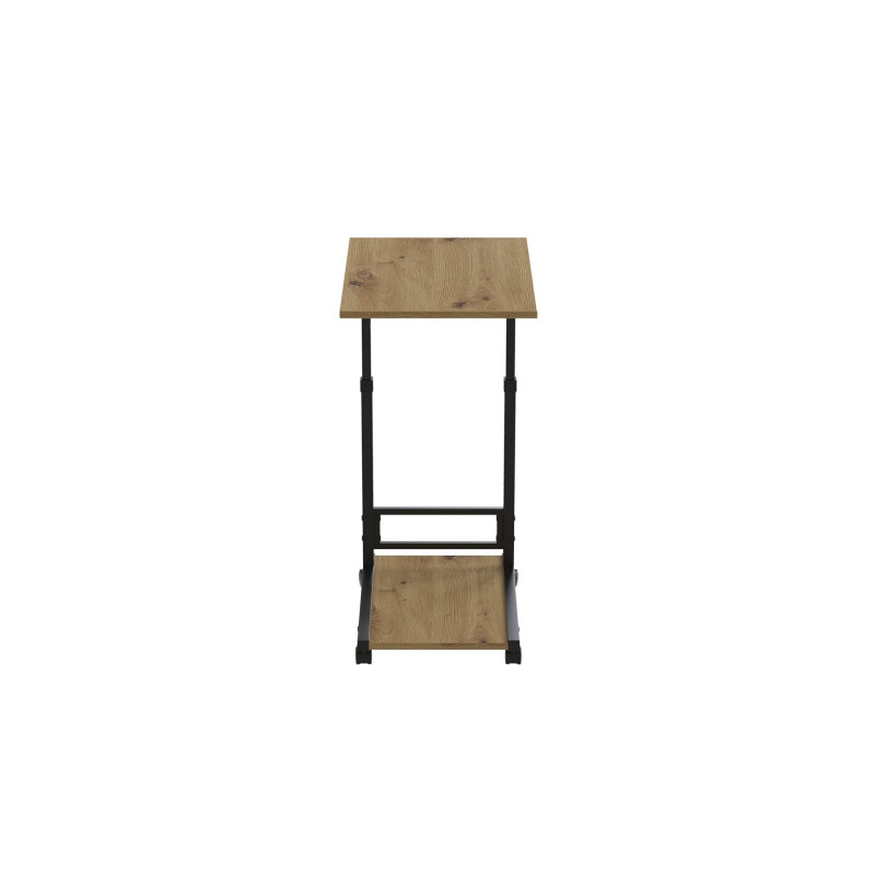 Стол приставной Ferrum-decor Френу 62x40x60 металл Черный ДСП Дуб Артизан 16мм (FRD-102510)