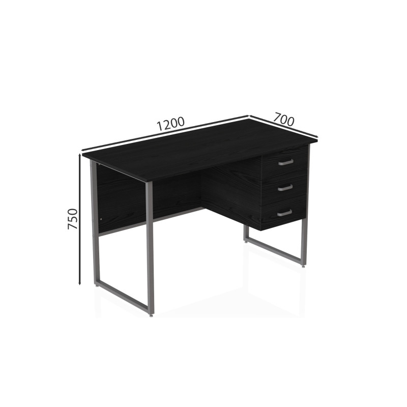 Комп'ютерний стіл Ferrum-decor Гаррі 75x120x70 сірий ДСП Сосна Кембра 32мм (FRD-101480)