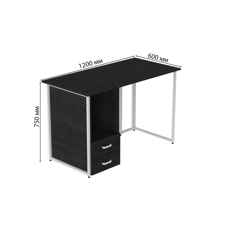 Компьютерный стол Ferrum-decor Отто 75x120x60 белый ДСП Сосна Кембра 32мм (FRD-101030)