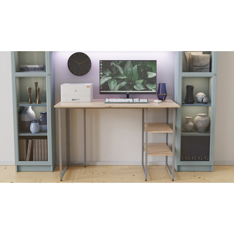 Компьютерный стол Ferrum-decor Кевин 75x140x70 серый ДСП Дуб Сан-Марино 16мм (FRD-101760)