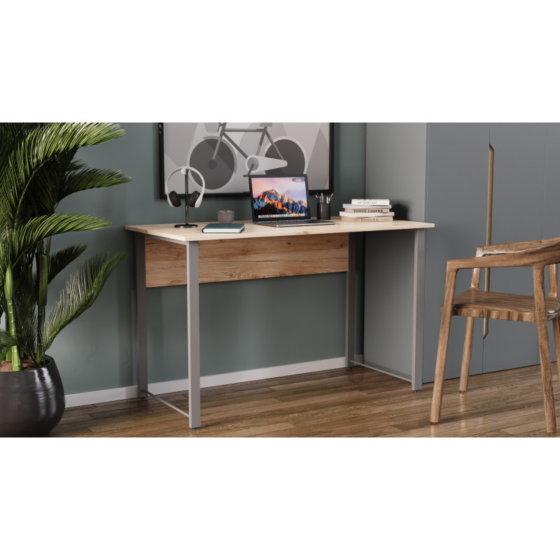 Комп'ютерний стіл Ferrum-decor Курт 75x100x60 сірий ДСП Дуб Сан-Марино 16мм (FRD-101830)