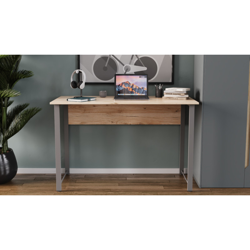 Комп'ютерний стіл Ferrum-decor Курт 75x100x60 сірий ДСП Дуб Сан-Марино 16мм (FRD-101830)
