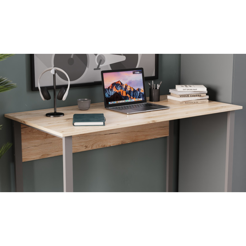 Комп'ютерний стіл Ferrum-decor Курт 75x100x60 сірий ДСП Дуб Сан-Марино 16мм (FRD-101830)
