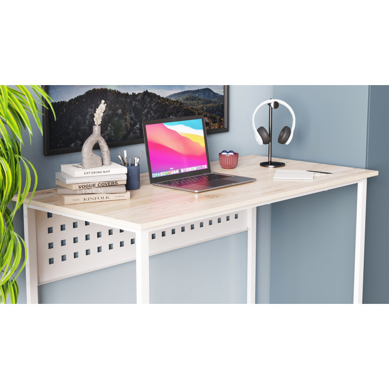 Компьютерный стол Ferrum-decor Майк 75x100x70 белый ДСП Дуб Сан-Марино 16мм (FRD-101330)