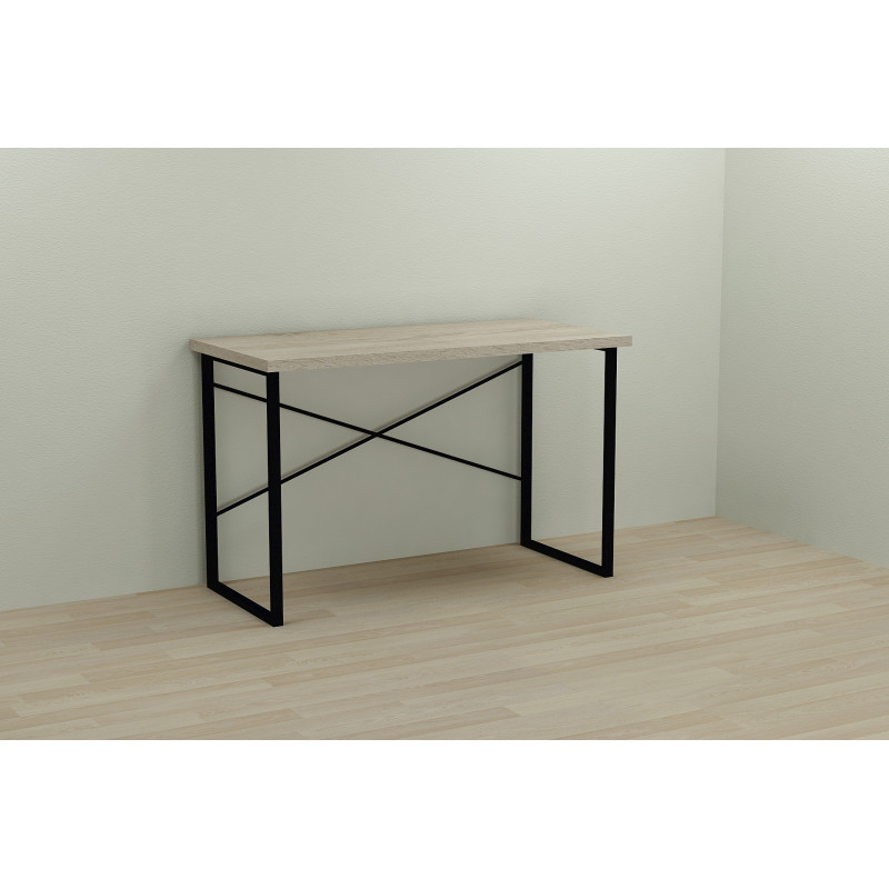 Письмовий стіл Ferrum-decor Дейв 76x100x60 чорний ДСП Дуб Сонома 32мм (FRD-101970)