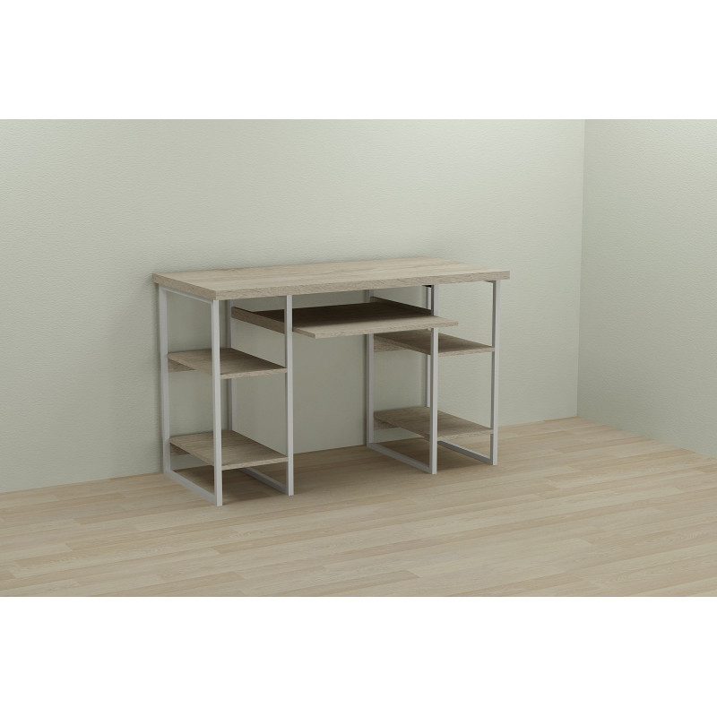 Письменный стол Ferrum-decor Тим 76x120x60 белый ДСП Дуб Сонома 32мм (FRD-101360)