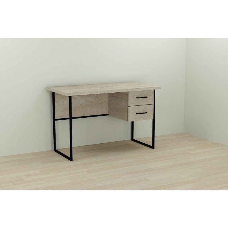 Письмовий стіл Ferrum-decor Дакота 76x120x70 чорний ДСП Дуб Сонома 32мм (FRD-101950)