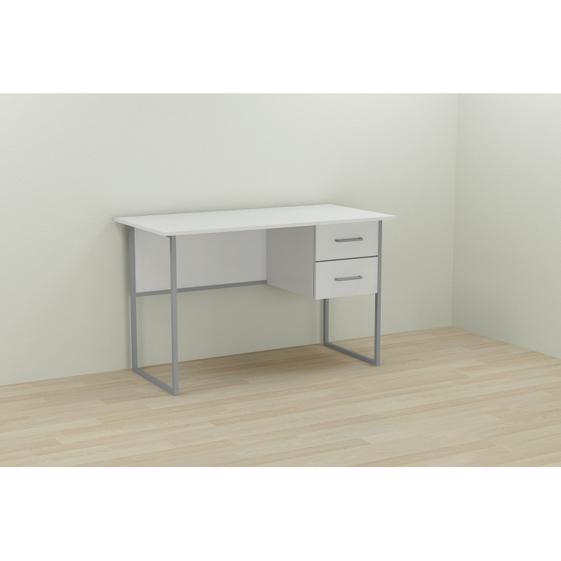 Письмовий стіл Ferrum-decor Дакота 75x120x60 сірий ДСП Біле 16мм (FRD-102310)