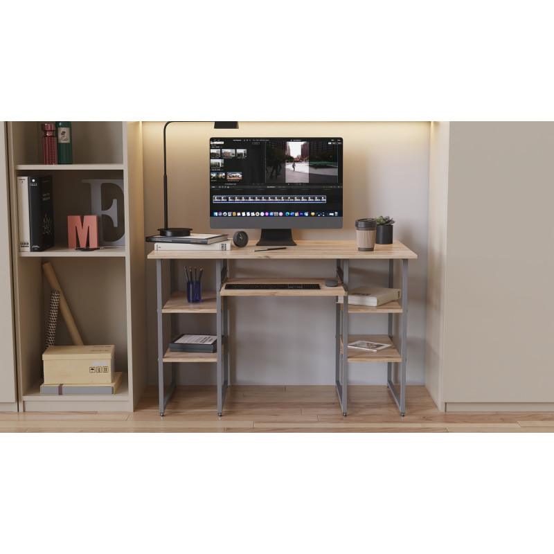 Компьютерный стол Ferrum-decor Тим 75x120x70 серый ДСП Дуб Сан-Марино 16мм (FRD-101890)