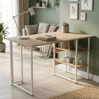 Компьютерный стол Ferrum-decor Кевин 75x140x70 белый ДСП Дуб Сан-Марино 16мм (FRD-101290)