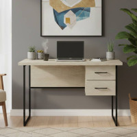 Письмовий стіл Ferrum-decor Дакота 76x140x70 чорний ДСП Дуб Сонома 32мм (FRD-101960)