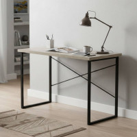 Письмовий стіл Ferrum-decor Дейв 76x100x60 чорний ДСП Дуб Сонома 32мм (FRD-101970)