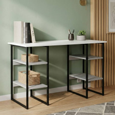Письменный стол Ferrum-decor Карэн 75x120x60 черный ДСП Белое 16мм (FRD-102040)