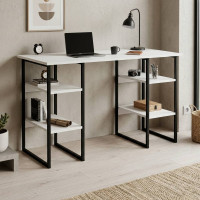 Письмовий стіл Ferrum-decor Карен 75x140x70 чорний ДСП Біле 16мм (FRD-102070)