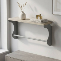 Полиця настінна Ferrum-decor Юзібі 270x500x150 метал Сірий ДСП Сонома 16 мм (FRD-102670)