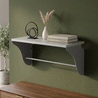 Настінна полиця Ferrum-decor Комфі 260x500x240 метал Сірий ДСП Біле 16 мм (FRD-102730)