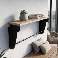 Полка настенная Ferrum-decor Свит 300x500x150 металл Черный ДСП Дуб Сан-Марино 16 мм (FRD-102780)