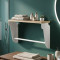 Полка настенная Ferrum-decor Свит 300x600x150 металл Белый ДСП Сонома 16 мм (FRD-102810)