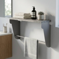 Полка настенная Ferrum-decor Свит 300x600x150 металл Серый ДСП Бетон 16 мм (FRD-102820)