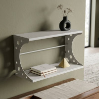 Настінна полиця Ferrum-decor Букін 330x600x240 метал Білий ДСП Біле 16 мм (FRD-102870)