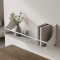 Полка настенная Ferrum-decor Изи 260x700x150 металл Белый ДСП Бетон 16 мм (FRD-102960)
